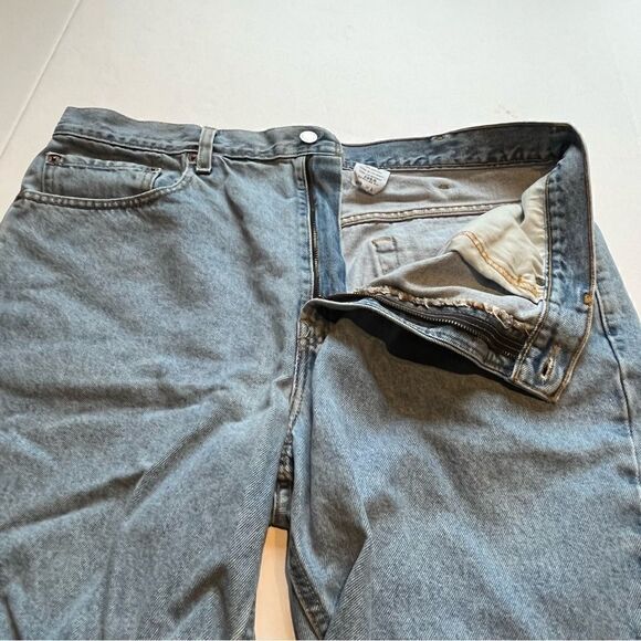 Men's Levi's 505 Shorts Faded Blue Denim Size 38 - Picture 6 of 7